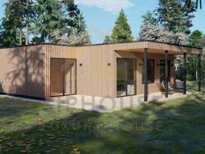 Summer House With Side Shed-s40 2