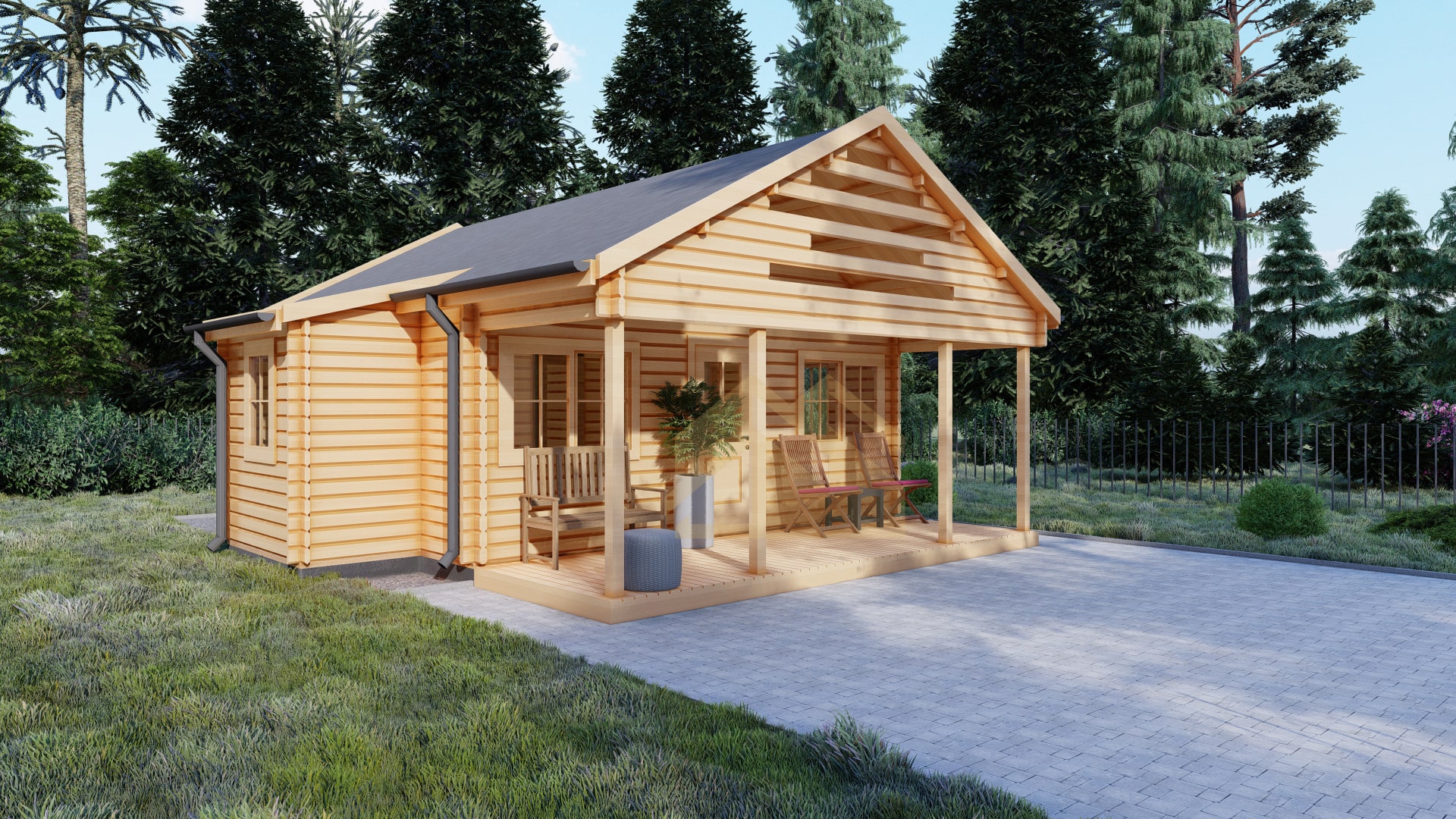 Wooden Log Cabin Cleopatra, 47 M² - siphouse