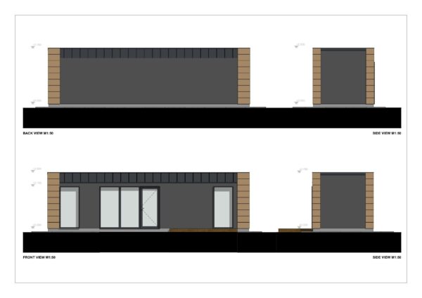 fully installed modular house james 124mm facade