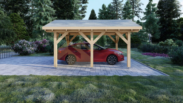single wooden carport marshall 03