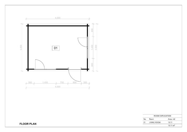 wooden house dreux 44mm plan