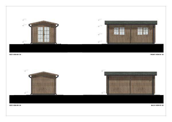 wooden house stronghold 44mm facade