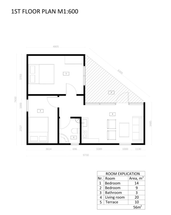 Corner SIP House Manchester, 56 m²