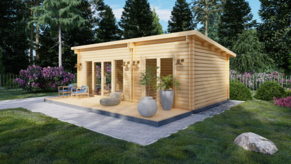 Wooden House Bas 44mm, 44 M²