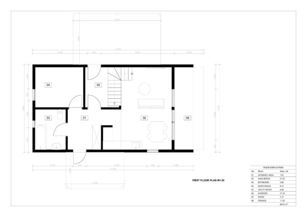 SIP House Kit Cross, 6×11, 80 M²