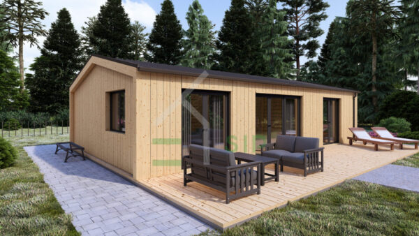 Wooden House Lotte (Insulated 44 mm + cladding), 63 m²