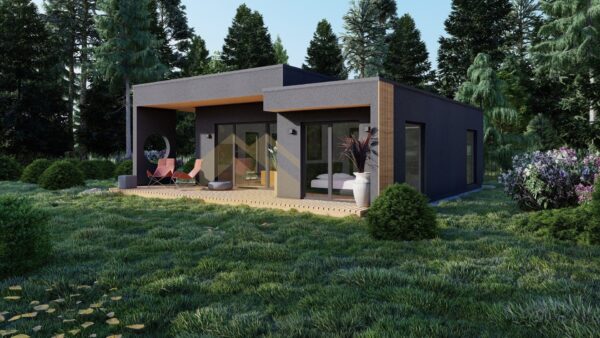 Prefabricated House + Terrace Balbinus (SIP Insulated) 57m²
