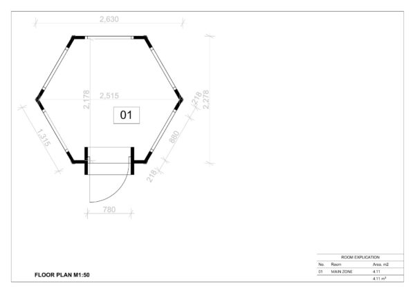 BBQ Hut Alaska 44mm, 2.3×2.7, 6M²