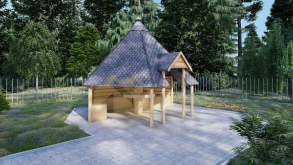 BBQ Hut Alaska 44mm, 3.8×3.8, 14M²