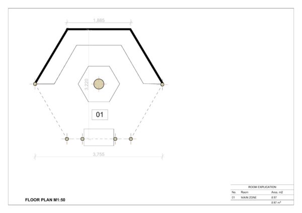 BBQ Hut Alaska 44mm, 3.8×3.8, 14M²