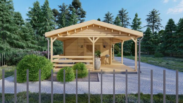 Log Cabin Lena, 44mm, 53m²