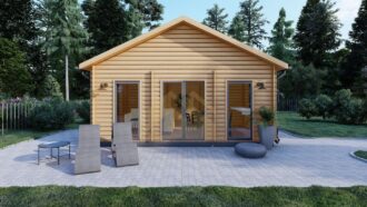 Log Cabin Maarten, 44mm, 53m²