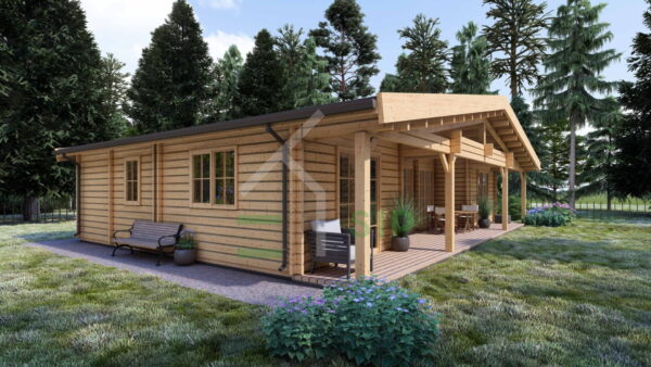 Log Cabin Tess (Insulated, 44+44mm), 100m²