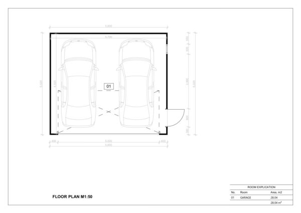 Double Garage Kit Seaton, 28 m²