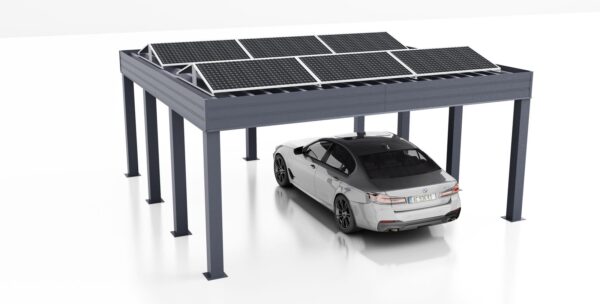Double Carport + Solar Panels Guusje, 6×6, 36m²