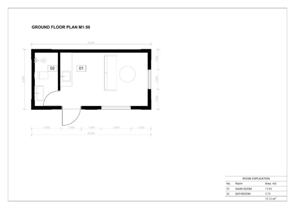 Fully Assembled Mobile Office Jane 3×6, 18 M²
