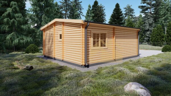 Garden Log Cabin 44mm Antigonos, 32 M²