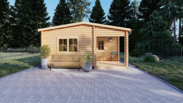 Garden Log Cabin 44mm Antigonos, 32 M²