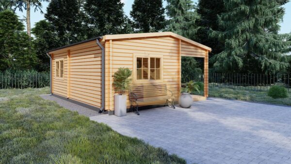 Garden Log Cabin 44mm Antigonos, 32 M²