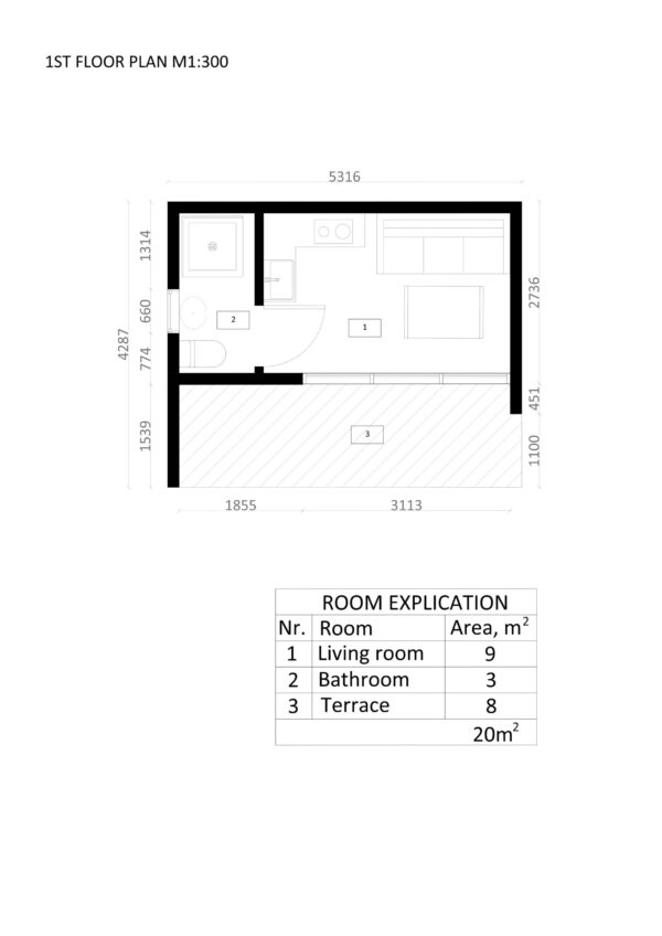 Garden Office Room Tarifa, 20 m²