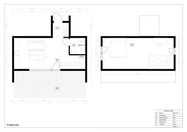 Prefabricated House Thor (SIP Insulated) 62m²