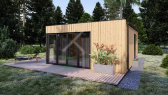 Granny Annexe Dirk (Insulated, 34 mm + cladding), 30m²