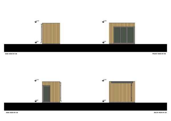 Wooden Garden Room Evi (Insulated, 34 mm + cladding), 6m²