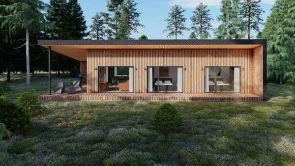 Insulated Summer House With Veranda Hadrian, 80 m²