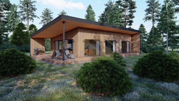 Insulated Summer House With Veranda Hadrian, 80 m²