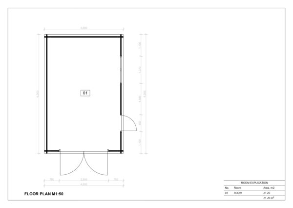 Log Cabin Garage Alesund, 24 m²