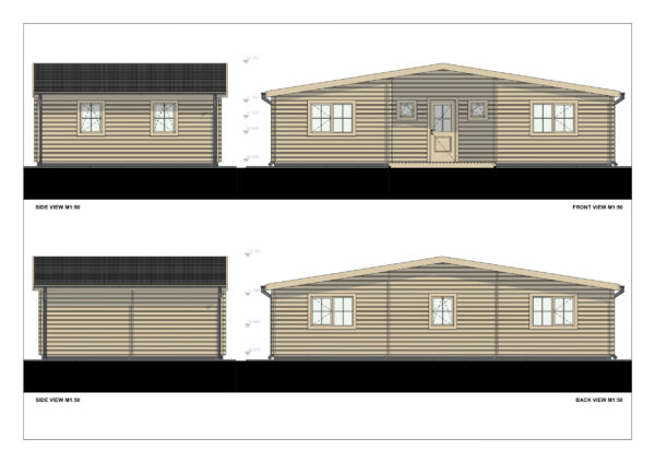 Log Cabin House With Loft 44mm Seleukus, 72 M²