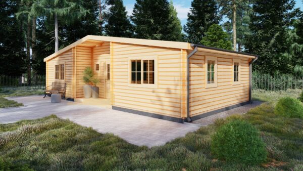 Log Cabin House With Loft 44mm Seleukus, 72 M²