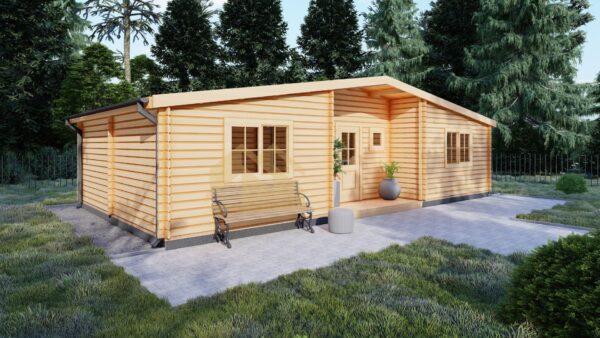 Log Cabin House With Loft 44mm Seleukus, 72 M²