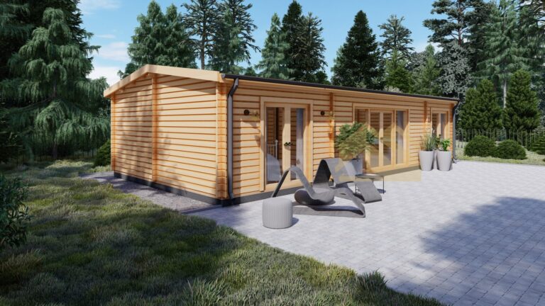 Log Cabin Summer House 44mm Pyrrhos, 65 M²