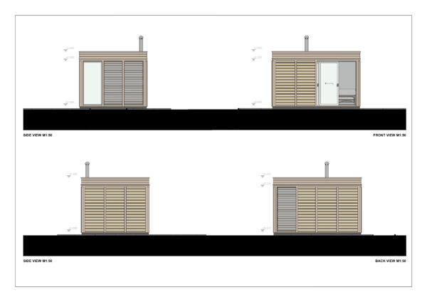 Modern Sauna Anthracite, 3×4, 12 m²