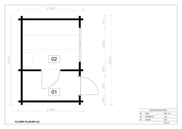 Outdoor Sauna Derby 7 m²