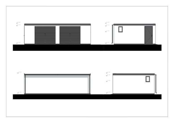 Double Prefab Garage Helstonas, 38 m²