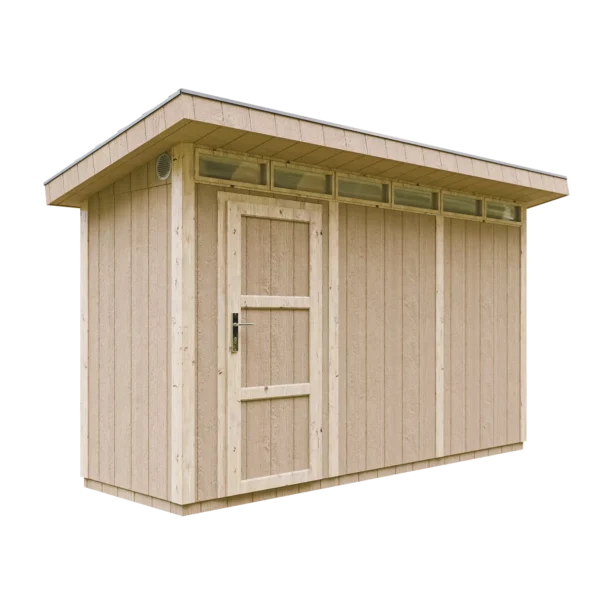 Luxury wooden tool shed SH584 – 118 x 368 cm – 4 m2