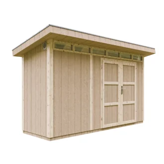 Luxury wooden tool shed SH586 – 118 x 368 cm – 4 m2