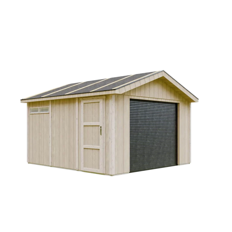 Luxury wooden garage SH505 – 354 x 368 cm – 13 m2