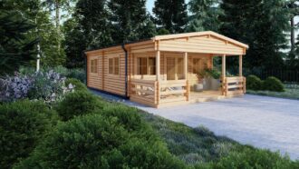 Residential Log Cabin 44mm Demetrios, 35 M²