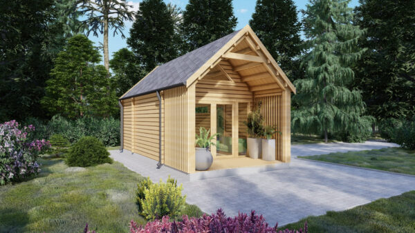 Residential Log Cabin 44mm, Antigonos, 3.7×7, 24 M²
