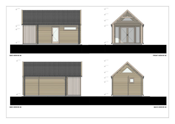 Residential Log Cabin Arthur 44mm, 7.1×3.7, 26 M²