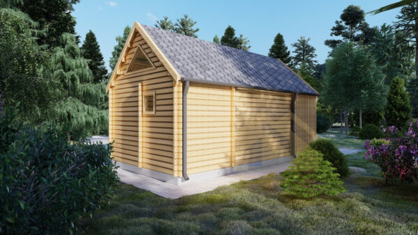 Residential Log Cabin 44mm, Antigonos, 3.7×7, 24 M²
