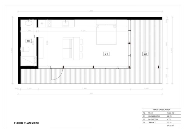 Granny Annexe Oxton, 54 m²