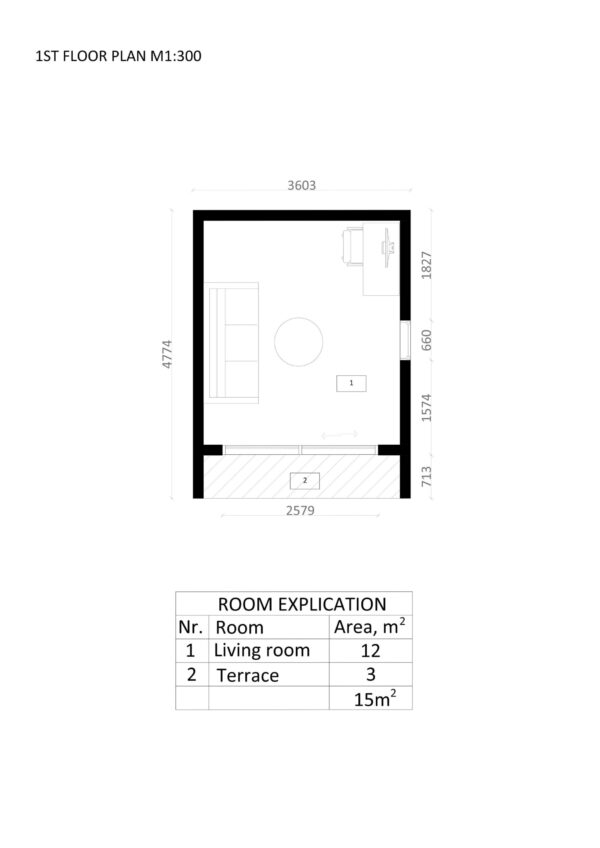 Small Garden Office Abuja 15 m²