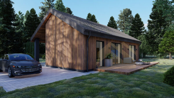 Timber Frame House Gambell, 8.7×10.7, 93 M²