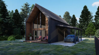 Timber Frame House Gustavus, 6×11, 80 M²
