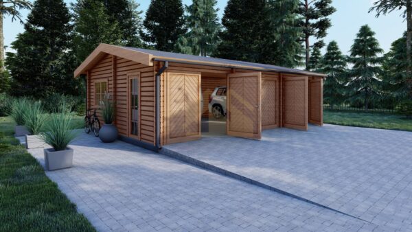 Triple Wooden Garage Archelaos, 49 m²