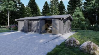 Triple Wooden Garage Archelaos II, 49 m²